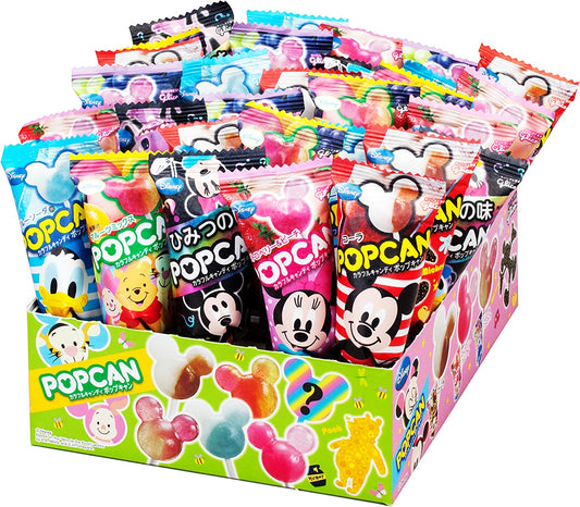 Glico Disney PopCan Mickey Candy Soda Cola Lollipop Sweet Snack Japan 30 Sticks