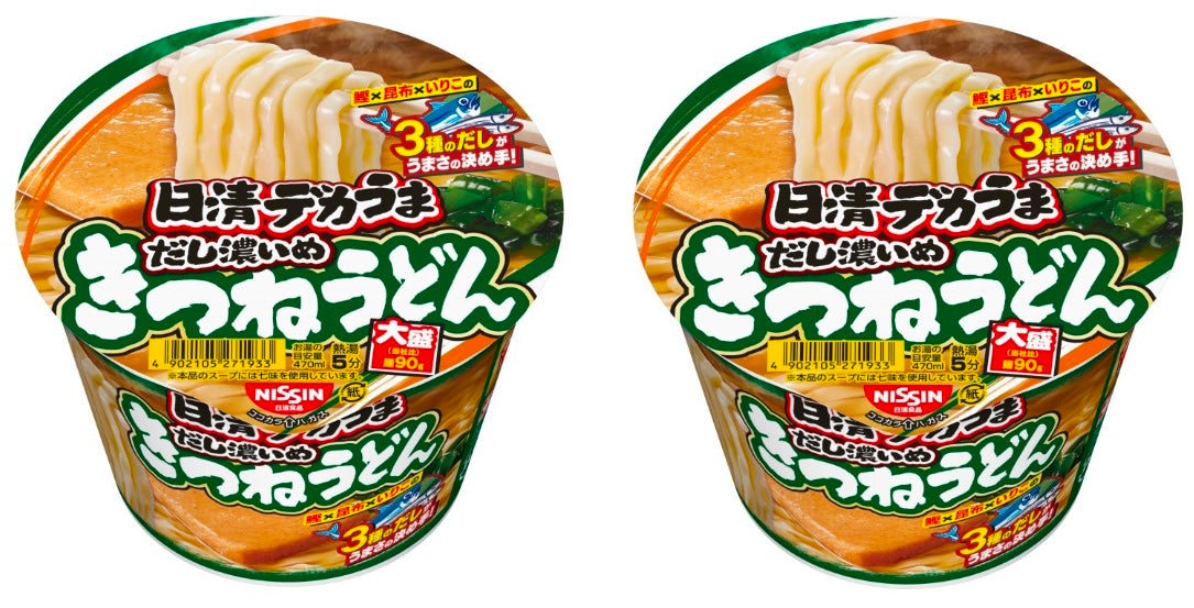 NISSIN Noodles Udon Kitsune Fried Tofu Soy Sauce Instant Soup Cup Japanese 106g