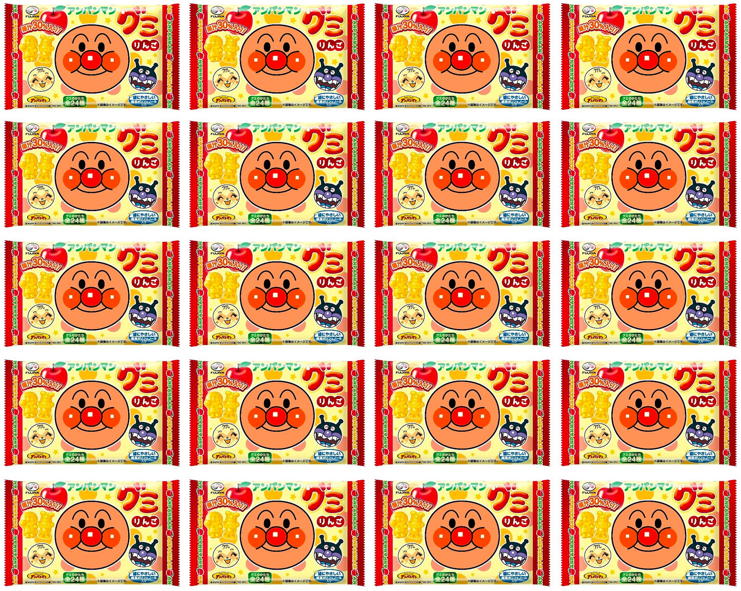 FUJIYA ANPANMAN Gummy Apple Fruits Candy Sweet Juice Snack Dagashi Japanese 19g