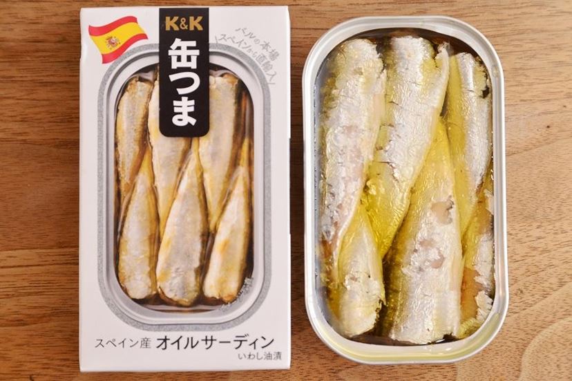 Canned Food Sardine KANTSUMA Olive Oil Salt Spanish Preserved Snack Japanese 85g