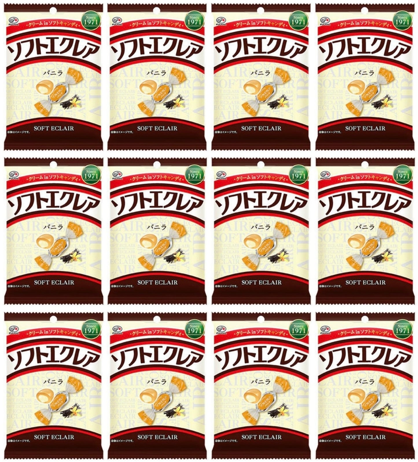 Japanese Soft Candy ECLAIR Vanilla Cream Caramel Candy Sweet Snack FUJIYA 45g