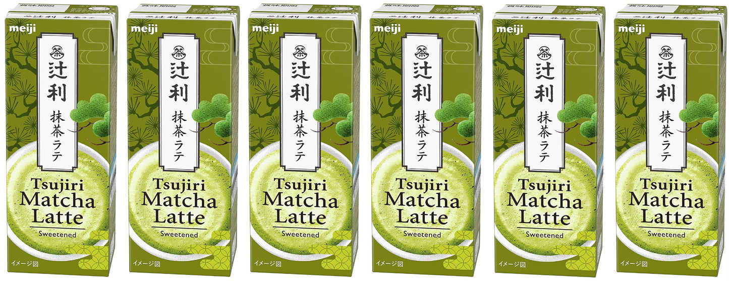 Japanese Matcha Latte Bitter Milk Green Tea Sweetened Soft Drink TSUJIRI 200ml