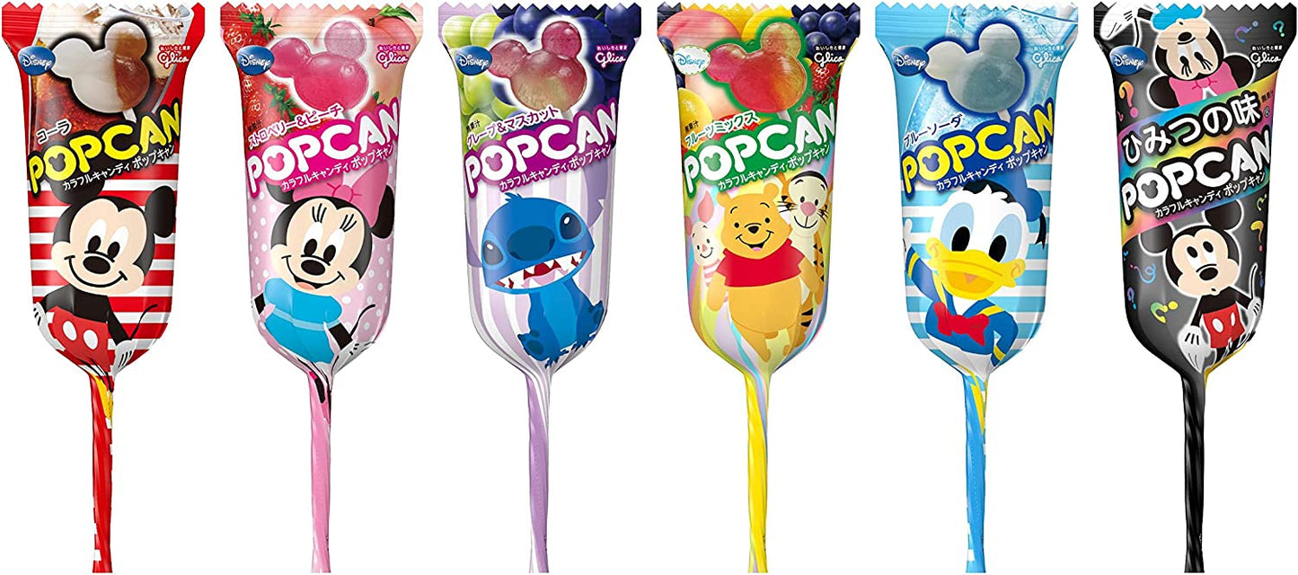 Glico Disney PopCan Mickey Candy Soda Cola Lollipop Sweet Snack Japan 30 Sticks