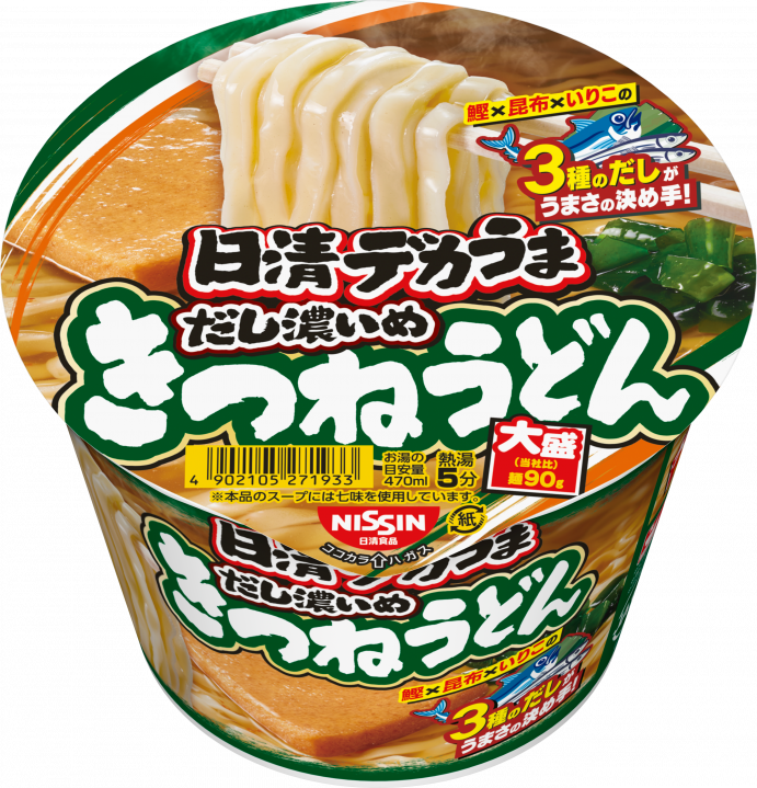 NISSIN Noodles Udon Kitsune Fried Tofu Soy Sauce Instant Soup Cup Japanese 106g