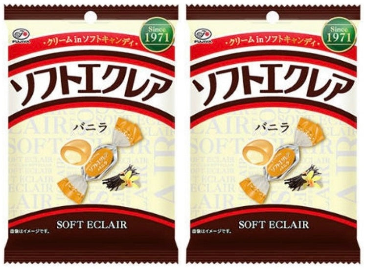 Japanese Soft Candy ECLAIR Vanilla Cream Caramel Candy Sweet Snack FUJIYA 45g