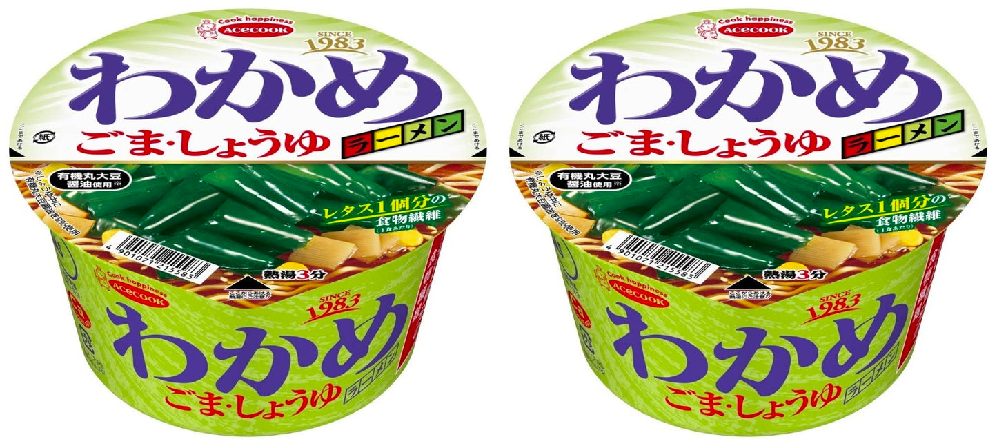 Japanese Ramen Noodle Wakame Seaweed Soy Sauce Instant Food Soup Cup Acecook 93g