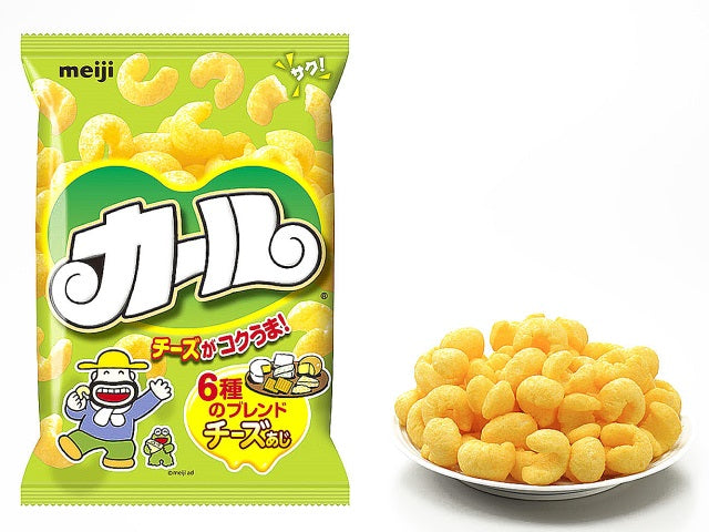 Japanese Snack KARL Cheese Puffed Food Non Fried Corn Powder Salt Bag MEIJI 64g Japan Savory