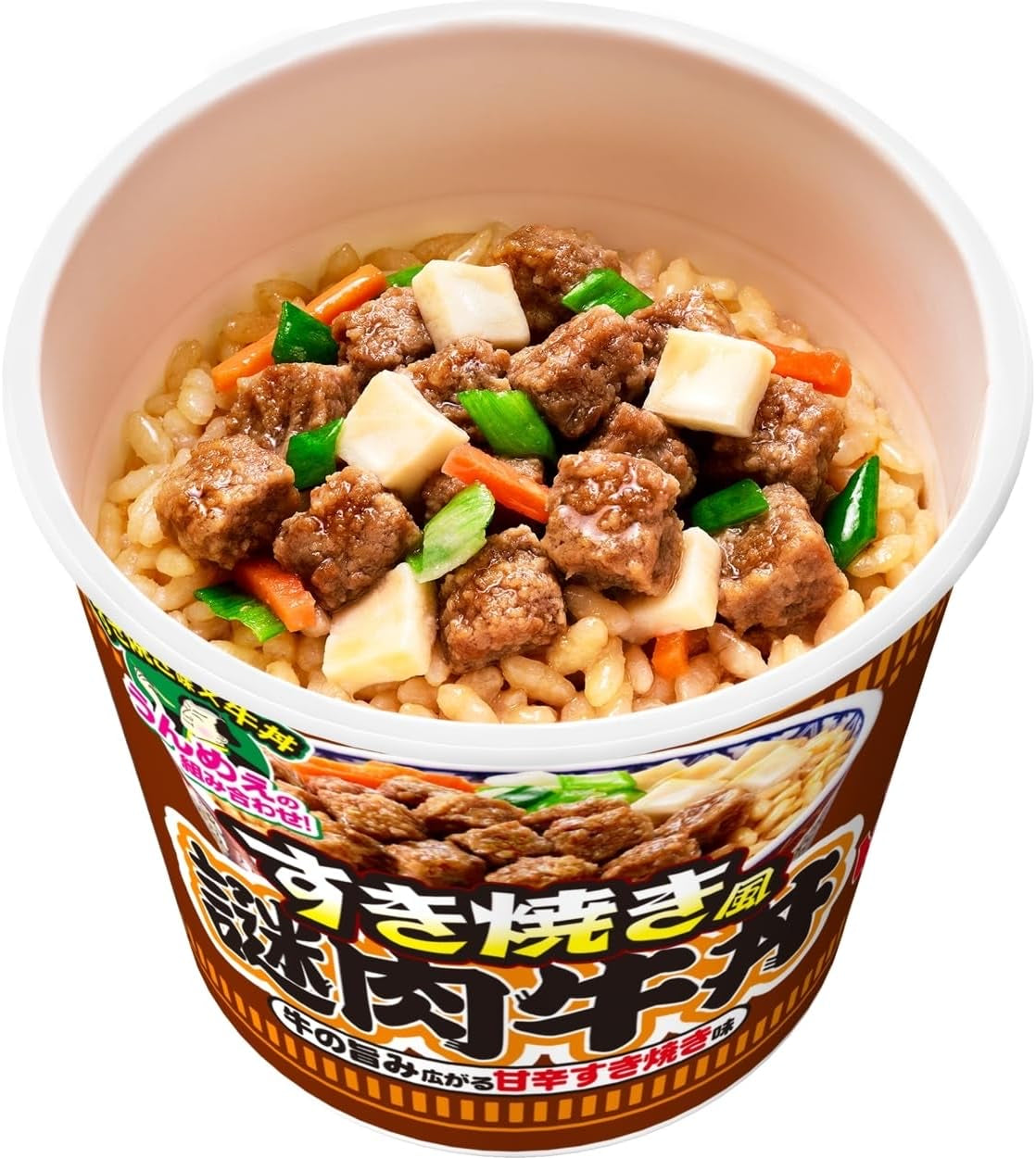 NISSIN CUP SUKIYAKI Beef Bowl Rice Porridge Soy Sauce Instant Food Japanese 118g