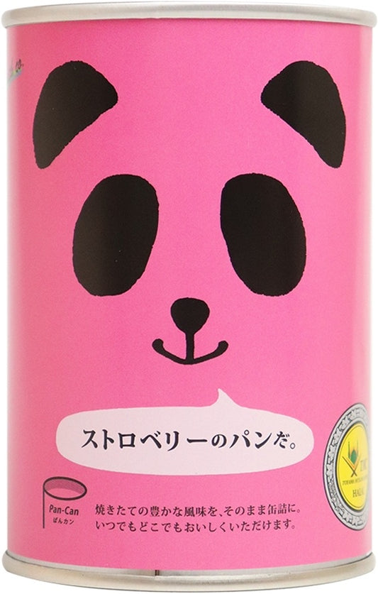 Japanese Canned Food Panda Bread Pan Strawberry Sugar Salt Preserved Snack 100g