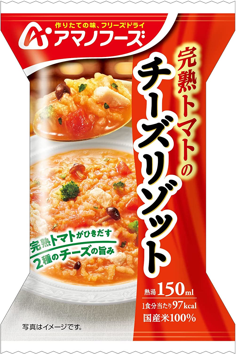 Japanese Freeze Dried Cheese Tomato Porridge Rice Risotto Soup Amano Foods 24.1g