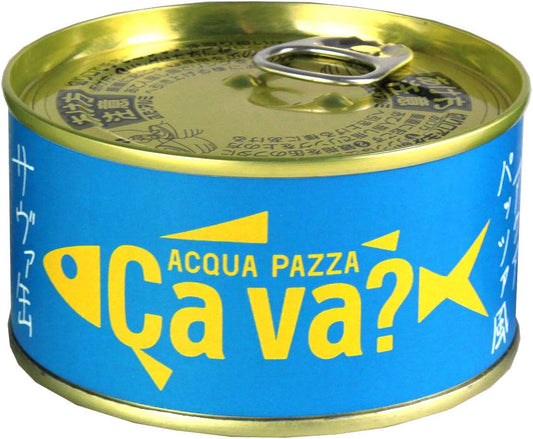 Japanese Canned Food Mackerel Acqua Pazza Fish Seafood Prepared Preserved 170g