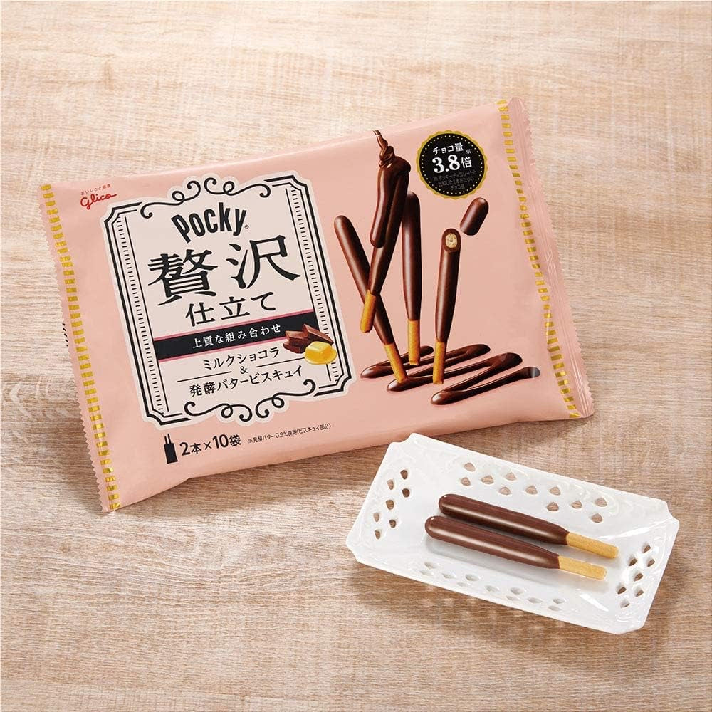 Japanese Chocolate Pocky Milk Butter Stick Candy Premium Sweet Pop Glico 146g