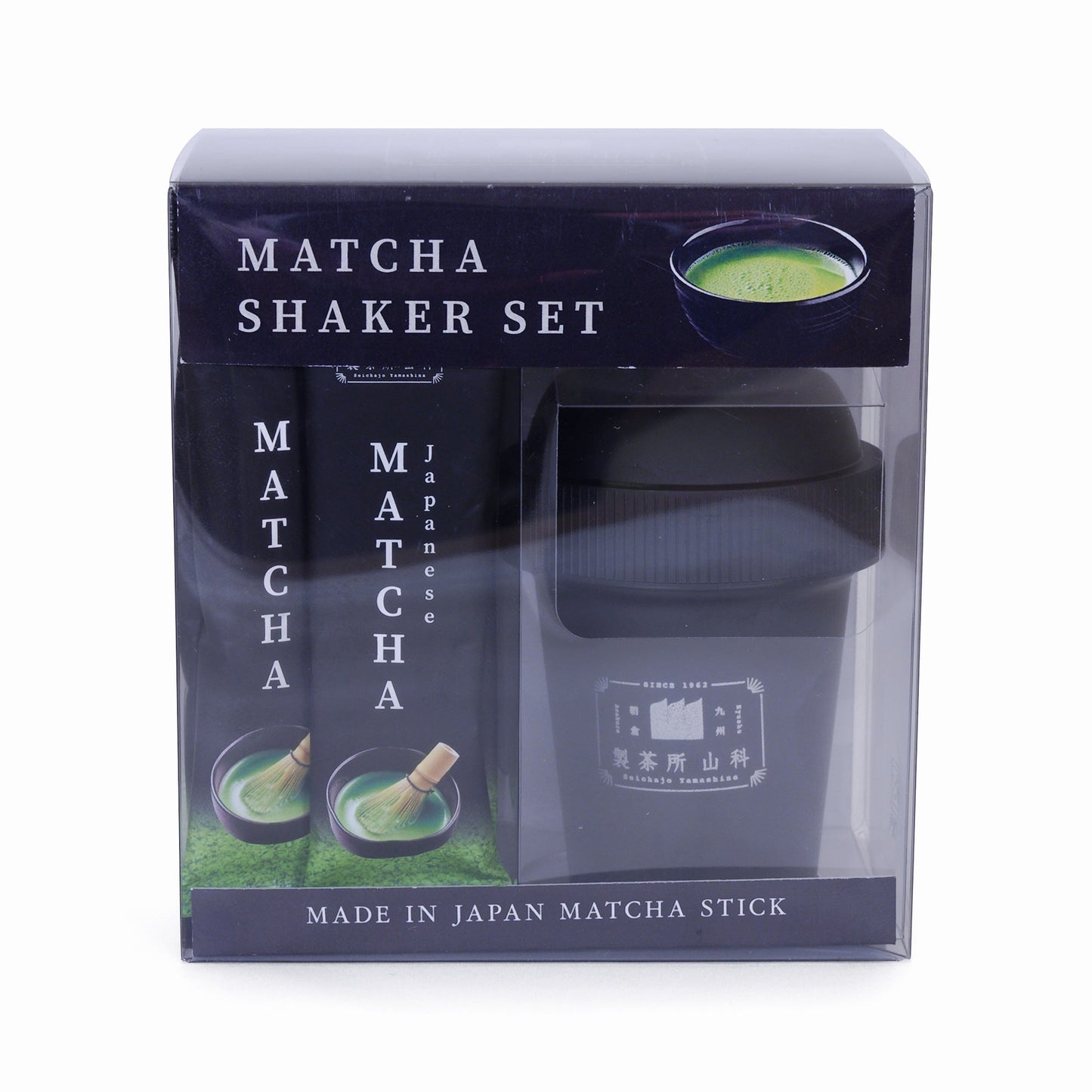 Japanese Matcha Shaker Powder Green Tea Organic Stick Water Rich Bitter YAME Set