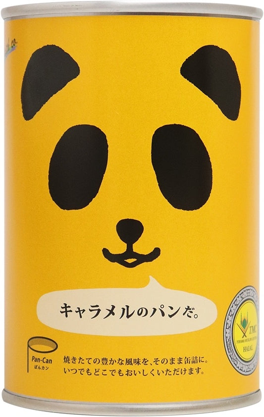 Japanese Canned Food Panda Bread Pan Caramel Margarine Preserved Snack 100g