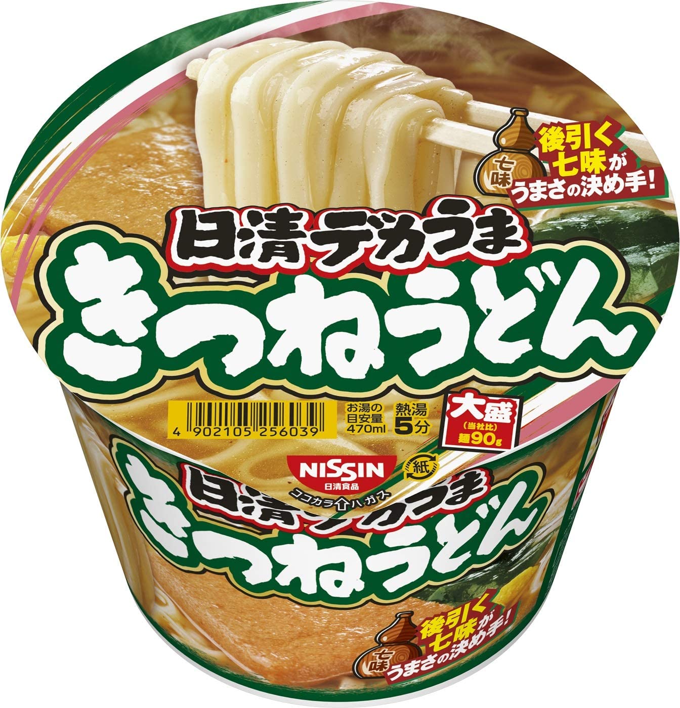 NISSIN Noodles Udon Kitsune Fried Tofu Soy Sauce Instant Soup Cup Japanese 106g