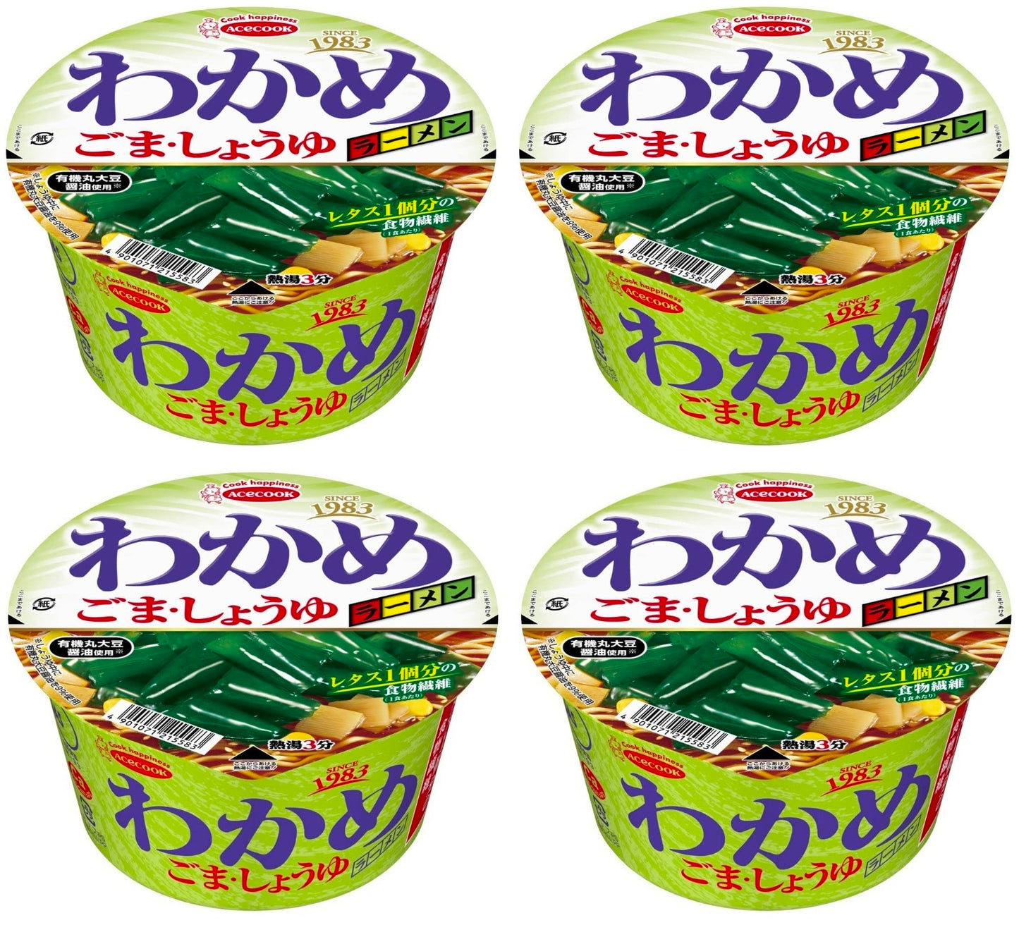 Japanese Ramen Noodle Wakame Seaweed Soy Sauce Instant Food Soup Cup Acecook 93g
