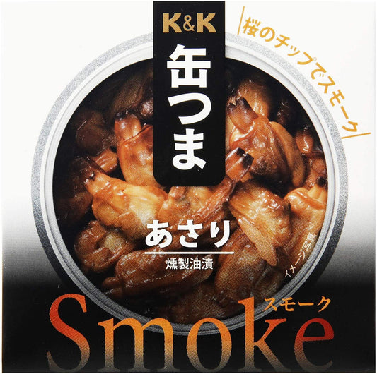 Japanese Canned Food Clams Asari KANTSUMA Smoke Oil Preserved Prepared Snack 40g