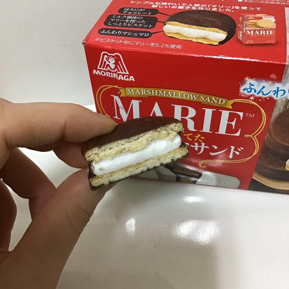 Japan MARIE Chocolate Cake Marshmallow Biscuit Cookie Candy Snack Morinaga 81g