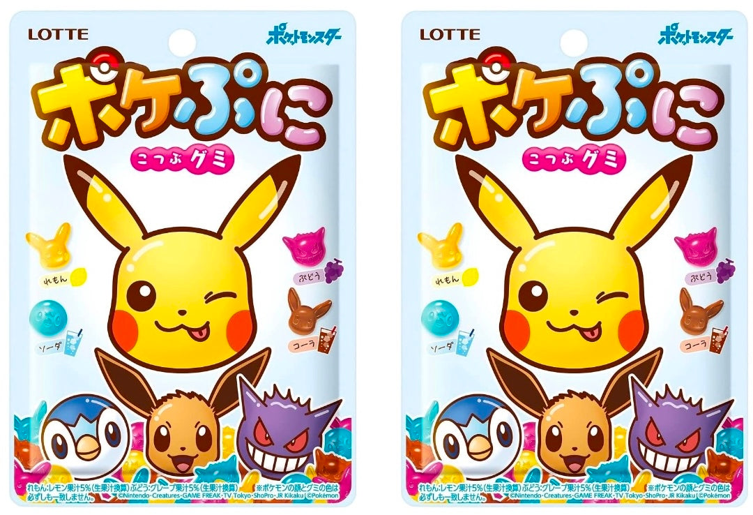 Japanese Pokemon Gummy Pikachu Candy Cola Soda Lemon Sweet Snack Food LOTTE 80g