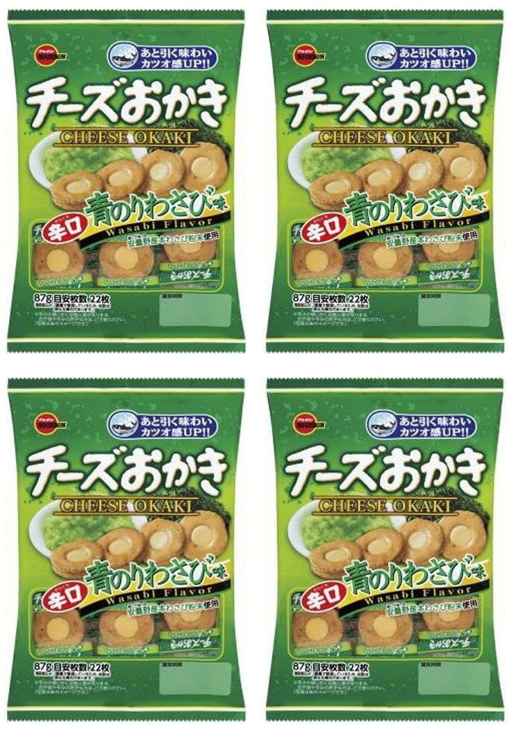 Japanese Rice Cracker Cheese Wasabi Okaki Snack Crisp Seaweed Cream Bourbon 87g