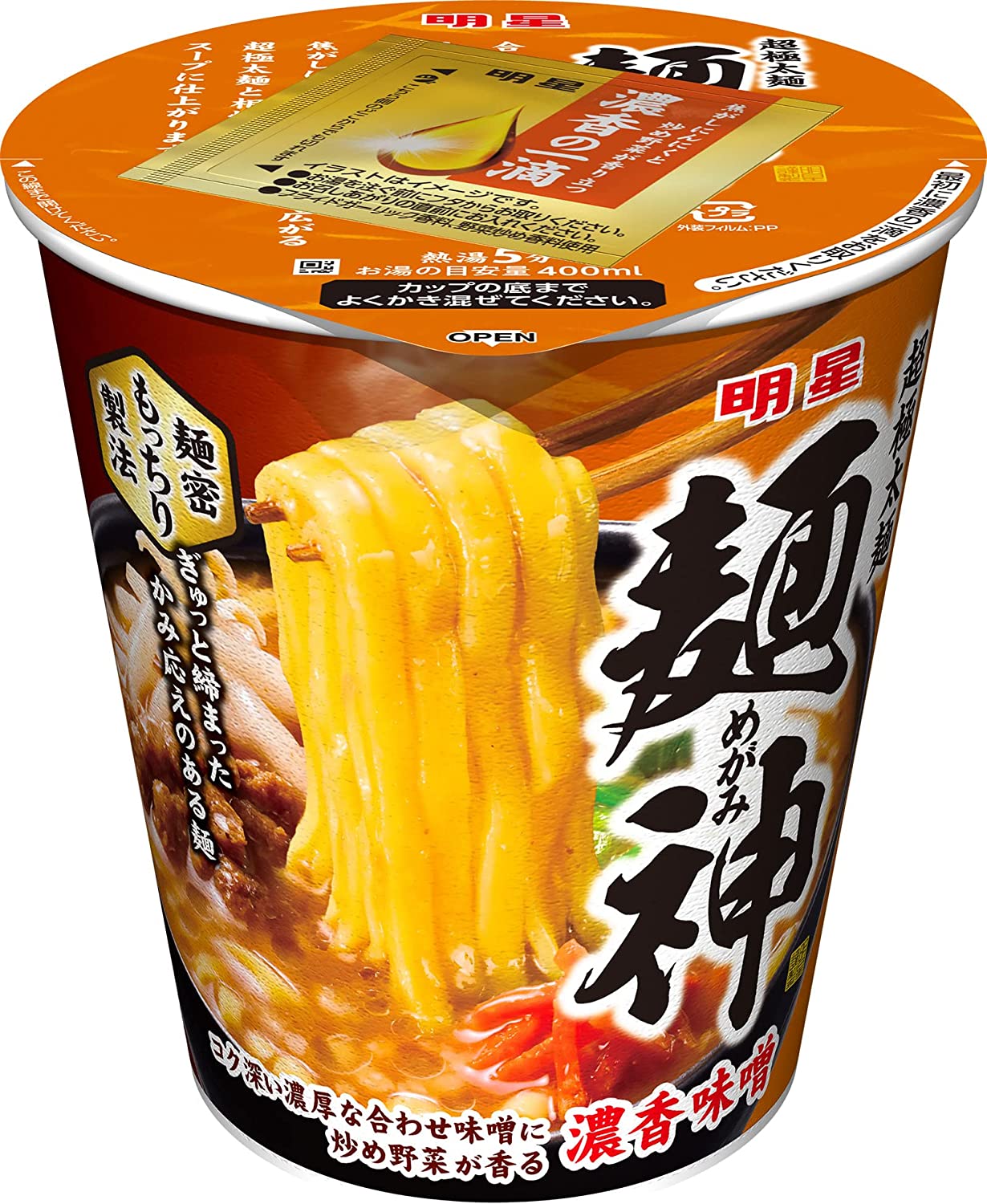 Japanese Ramen Noodles MEGAMI Miso Garlic Pork Instant Soup Food Cup MYOJO 100g