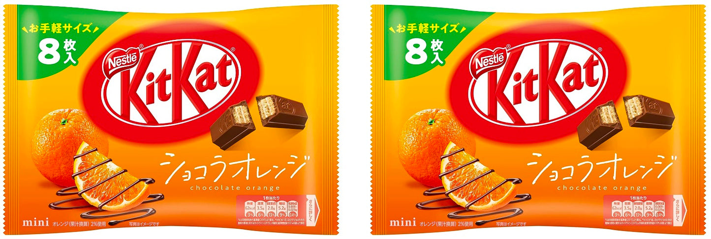 Japanese KitKat Orange Chocolate Crispy Biscuits Candy Sweet Wafers Nestle 102g