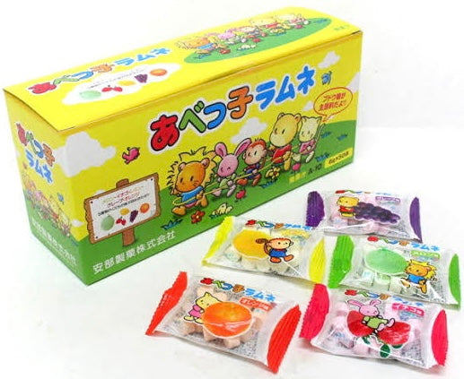 Japanese Ramune Soda Candy Pop Fizzy Rocks Drop Sweet Snack Abe Seika 50pcs Set Japan Food