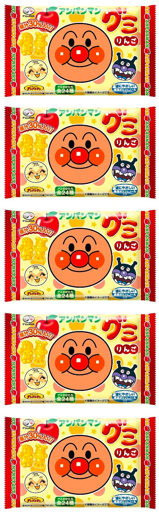 FUJIYA ANPANMAN Gummy Apple Fruits Candy Sweet Juice Snack Dagashi Japanese 19g