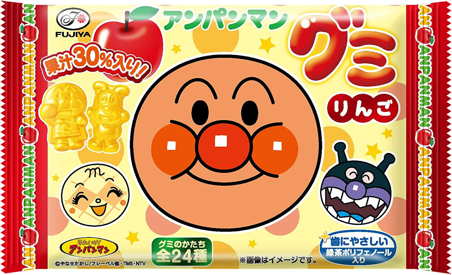 FUJIYA ANPANMAN Gummy Apple Fruits Candy Sweet Juice Snack Dagashi Japanese 19g