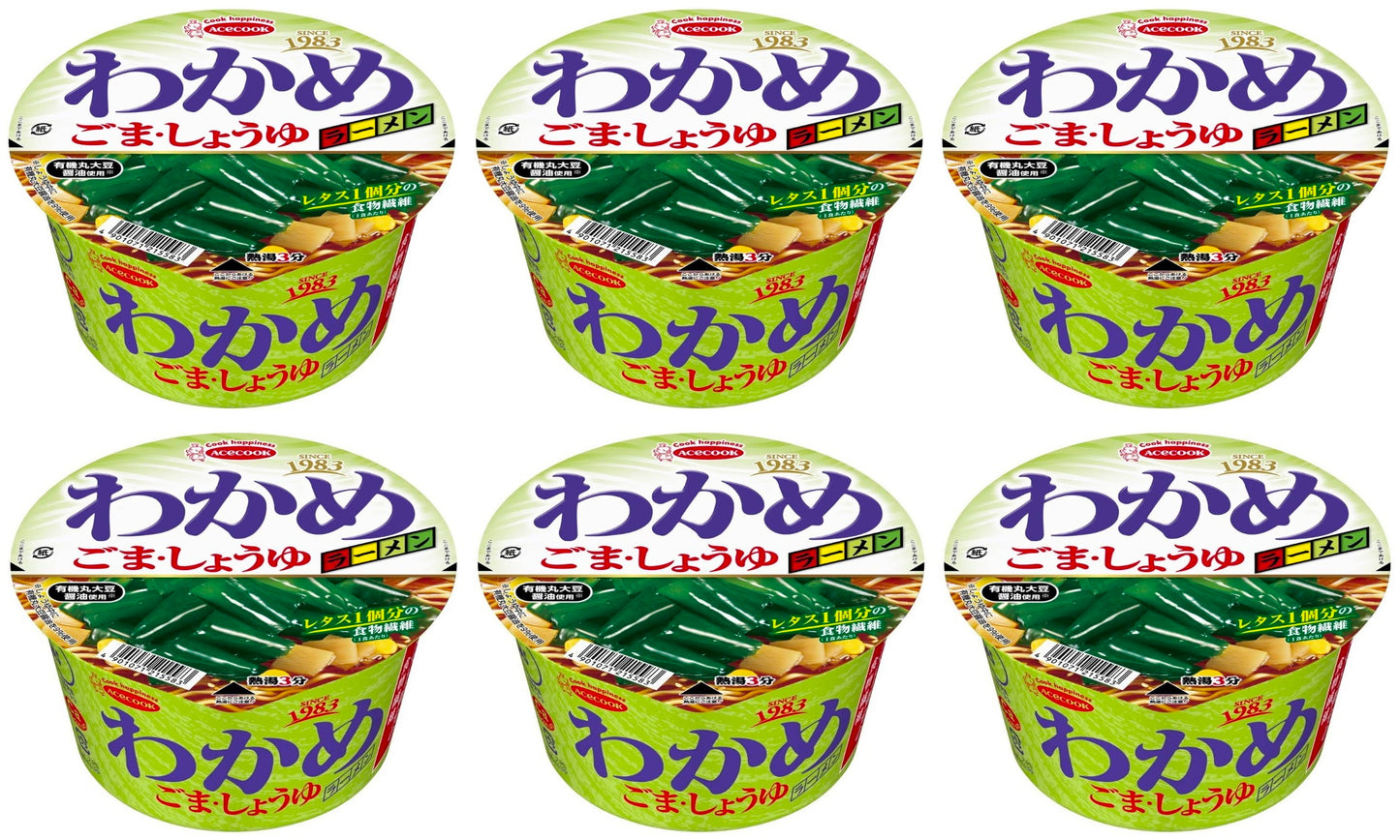 Japanese Ramen Noodle Wakame Seaweed Soy Sauce Instant Food Soup Cup Acecook 93g